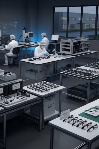 Neomix precise engineering and optical QA lab for smart frames