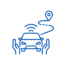 Driving and mobility icon for AI smart glasses hands-free recording and navigation