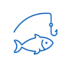 Fishing and angling icon for AI smart glasses POV recording